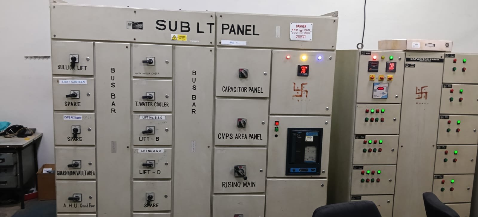 Installed LT electrical distribution panel